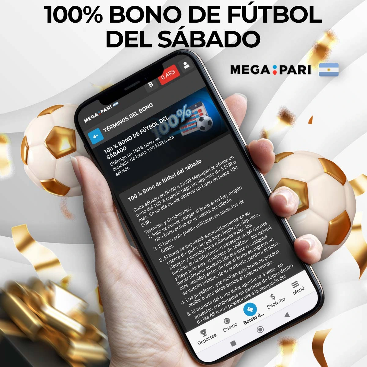 Revisión del bono del sábado de fútbol de Megapari
