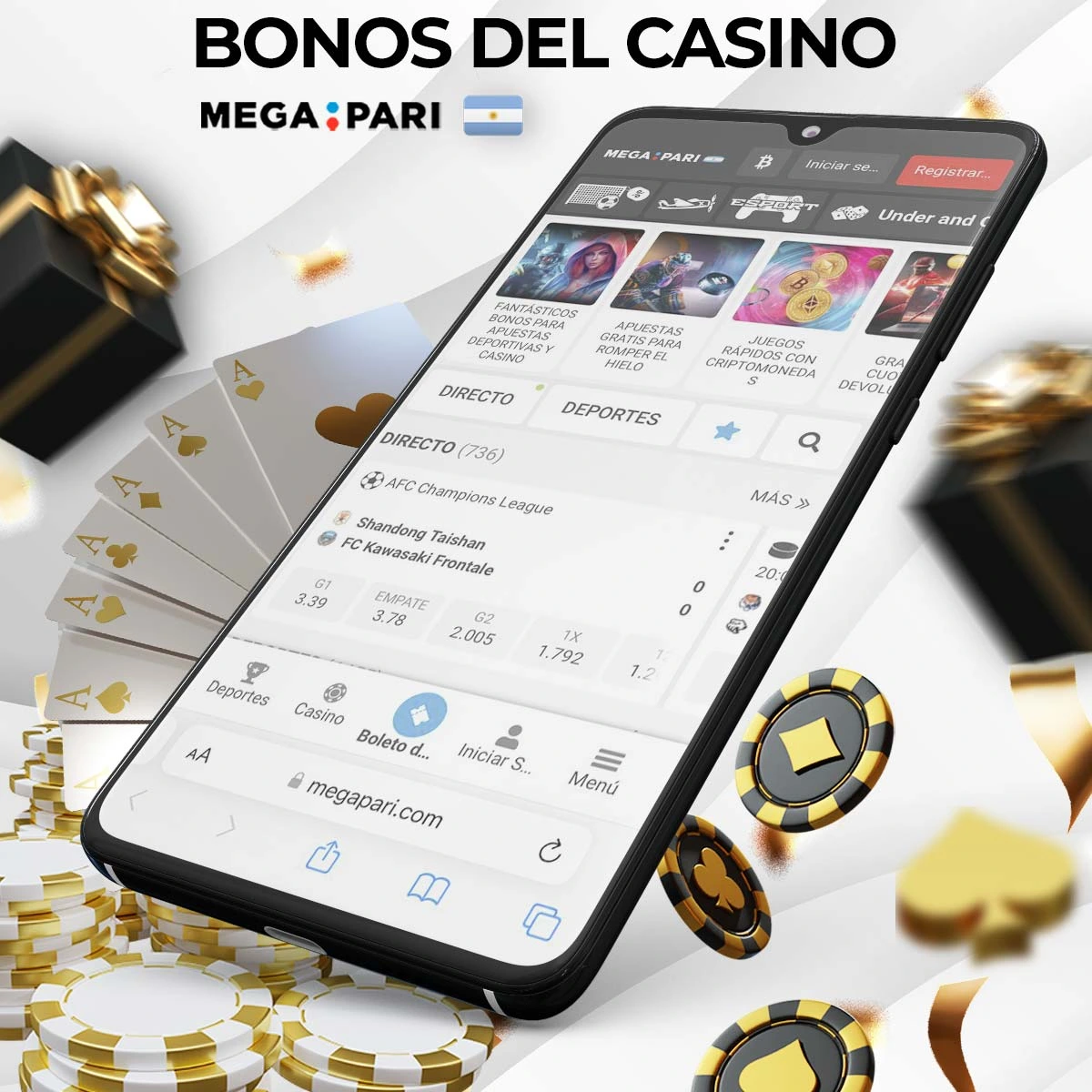 Revisión del bono de bienvenida de casino en Megapari Argentina