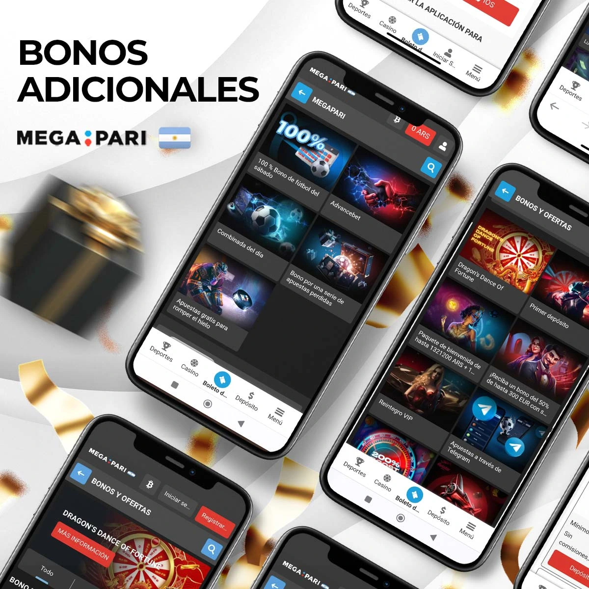 Bonos y promociones adicionales en Megapari Argentina