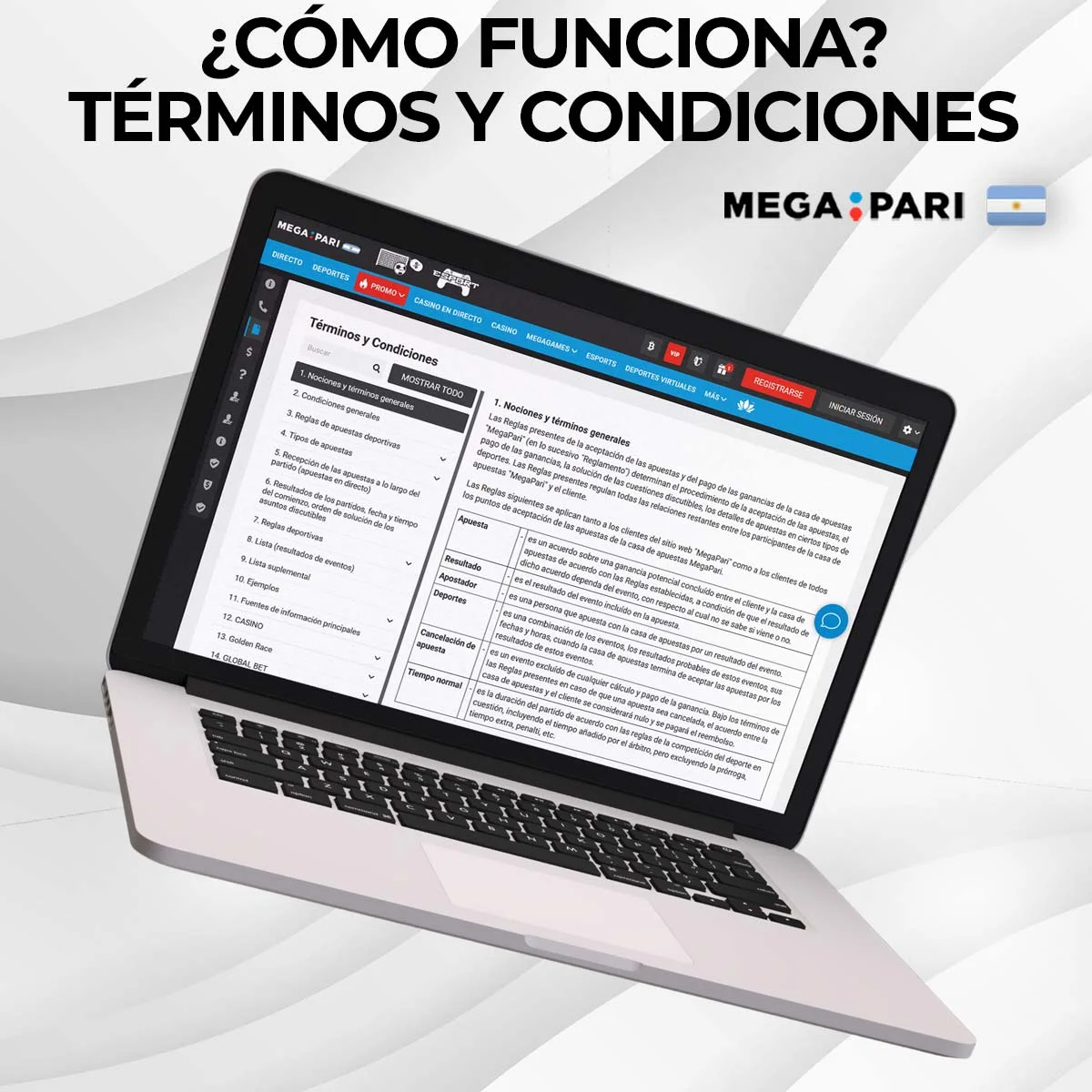 Condiciones de cooperación con Megapari en Argentina