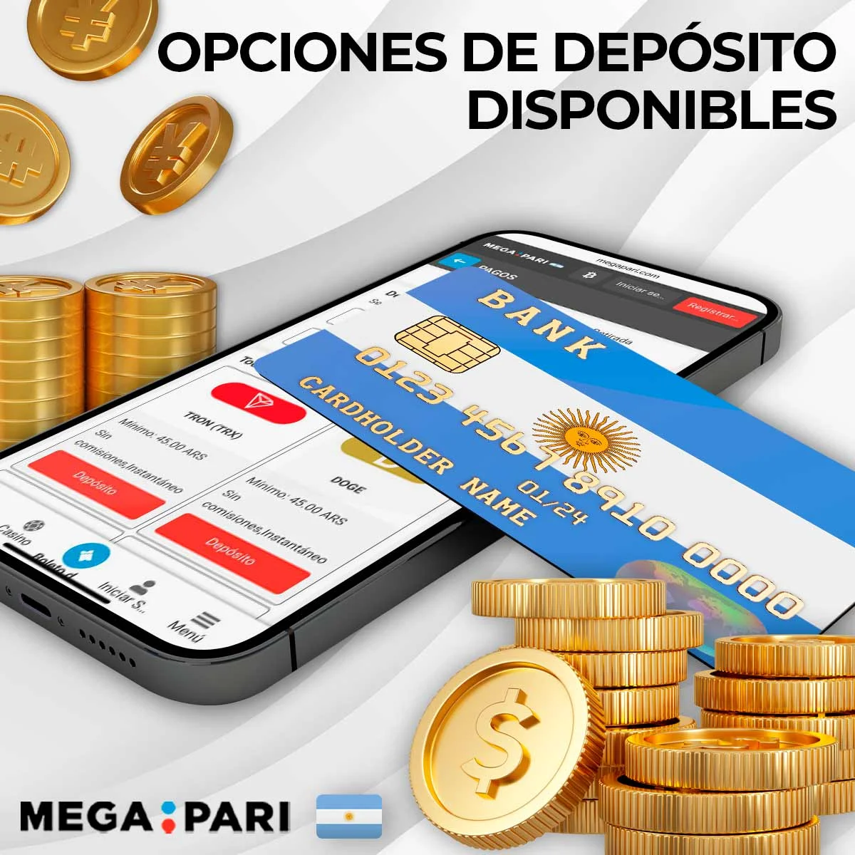 Métodos de pago disponibles en Megapari Argentina
