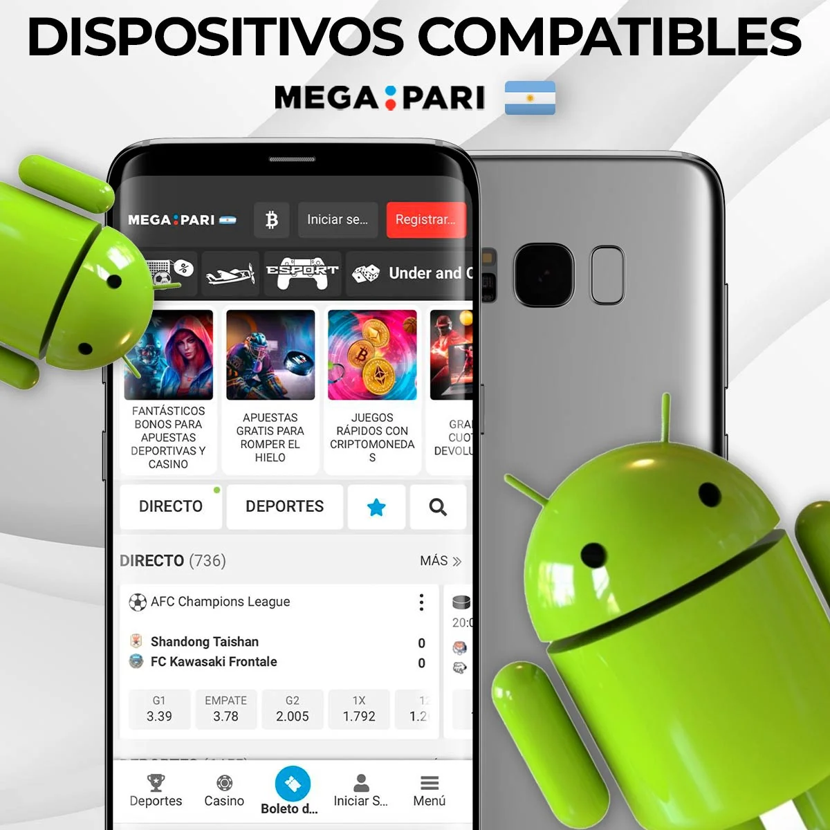 Teléfonos aptos para la instalación segura de Megapari en Android
